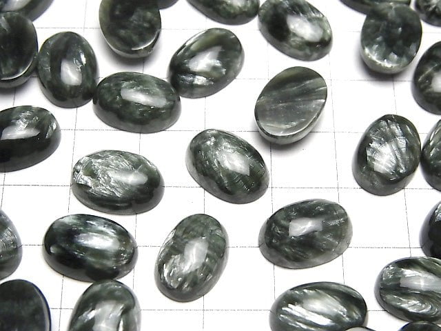 [Video] Seraphinite AAA Oval  Cabochon 14x10mm 1pc