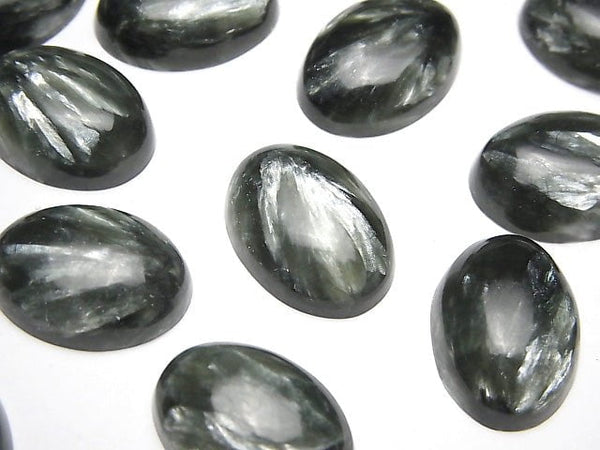 [Video] Seraphinite AAA Oval  Cabochon 18x13mm 1pc