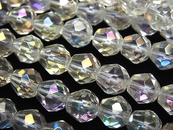 [Video] Aqua Crystal  Faceted Drop 8x8x8mm half or 1strand beads (aprx.15inch/38cm)
