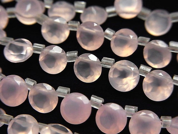 [Video] High Quality Pink Chalcedony AAA Brilliant Cut 6 x 6 x 3 mm half or 1 strand beads (aprx.7 inch / 19 cm)