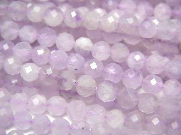 [Video] High Quality! Lavender Amethyst AA+ Small Size Faceted Round 4mm 1strand beads (aprx.15inch / 38cm)