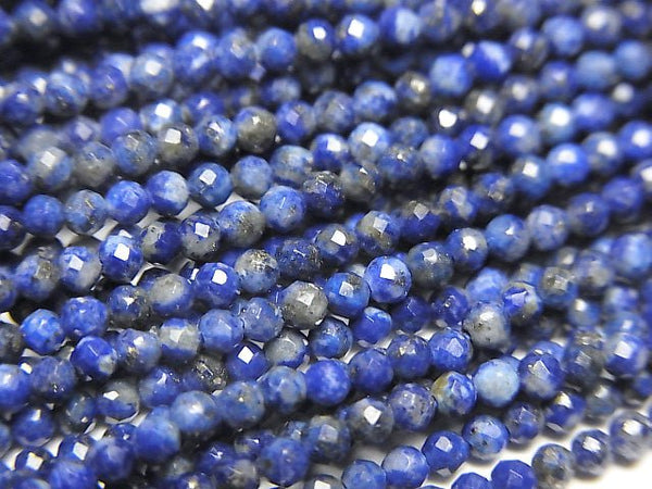 High Quality! Lapislazuli AA Faceted Round 2mm  1strand beads (aprx.15inch/38cm)