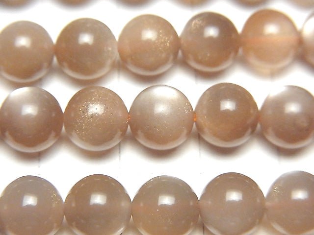 Brown Moonstone AAA-AAA- Round 8mm half or 1strand beads (aprx.15inch / 38cm)