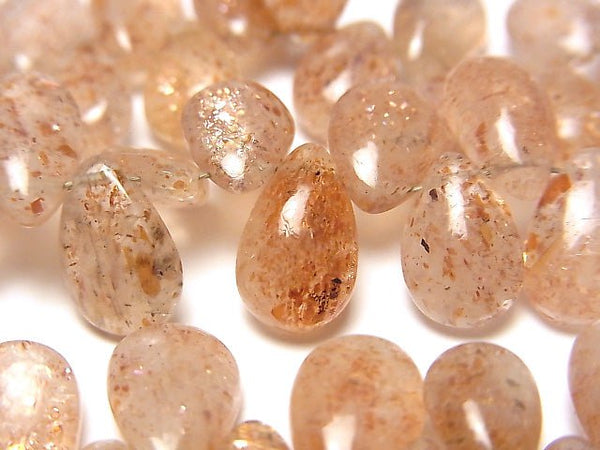 [Video] Mica Sunstone AA++ Pear shape (Smooth) 1strand beads (aprx.6inch / 16cm)