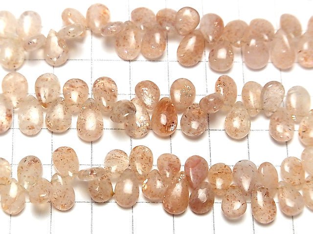 [Video] Mica Sunstone AA++ Pear shape (Smooth) 1strand beads (aprx.6inch / 16cm)